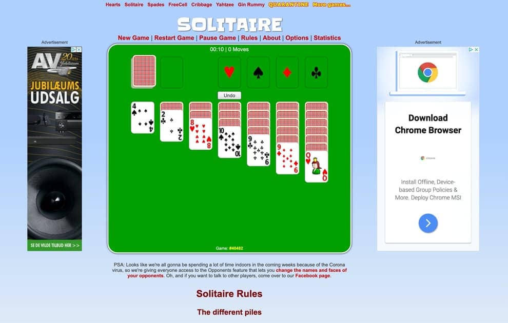 Play Free Online Solitaire Games: Play Browser Based Online