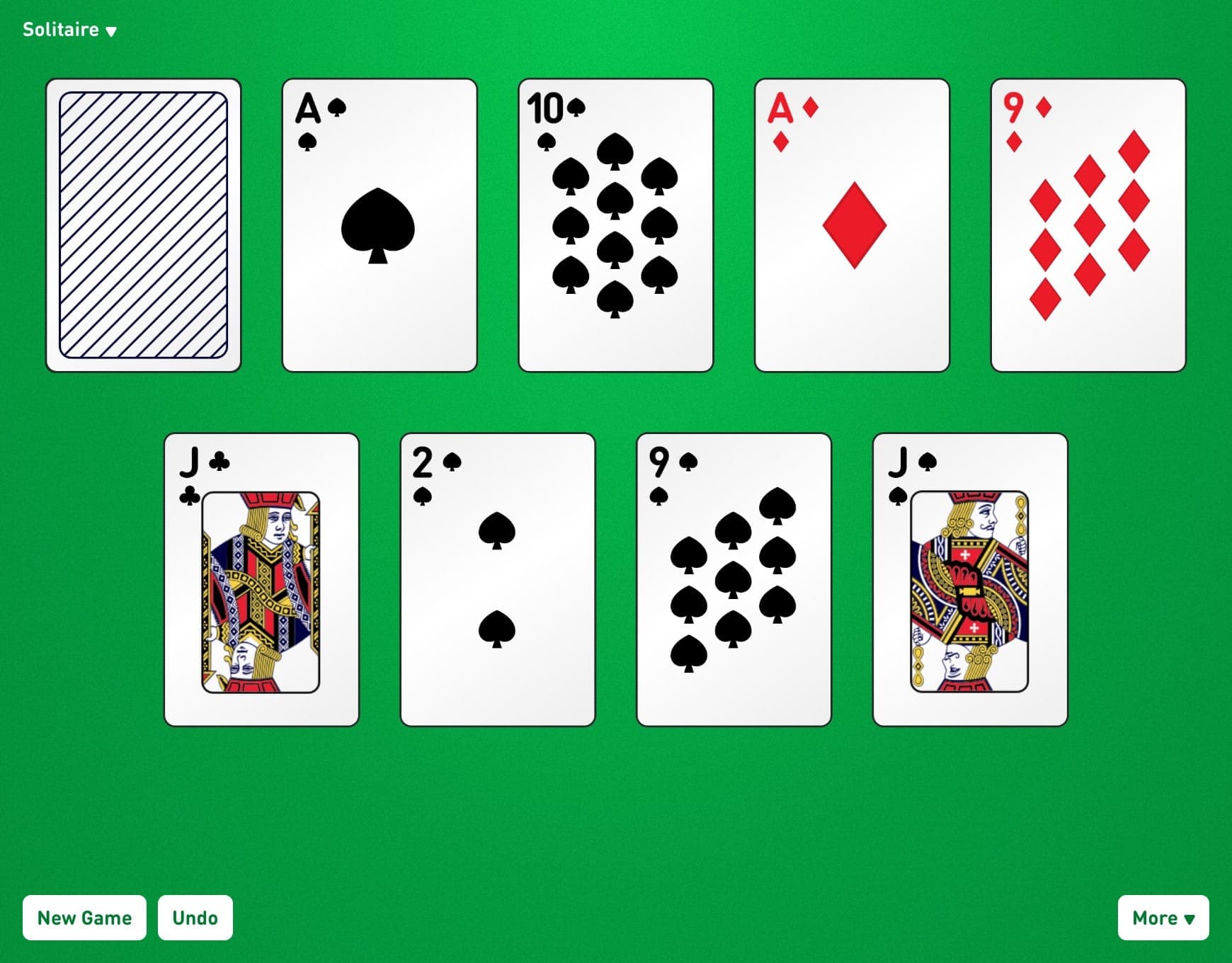 Google Solitaire - undo card dealing glitch (mobile web) 