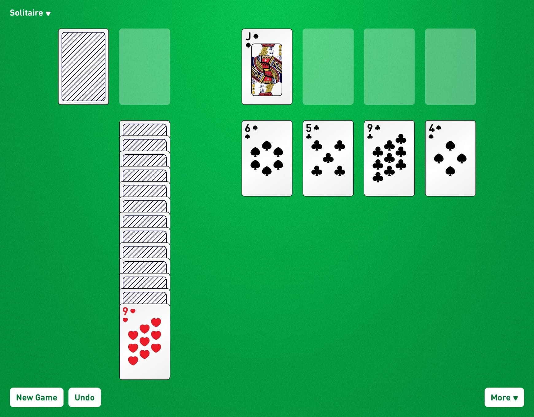 Canfield Game Layout