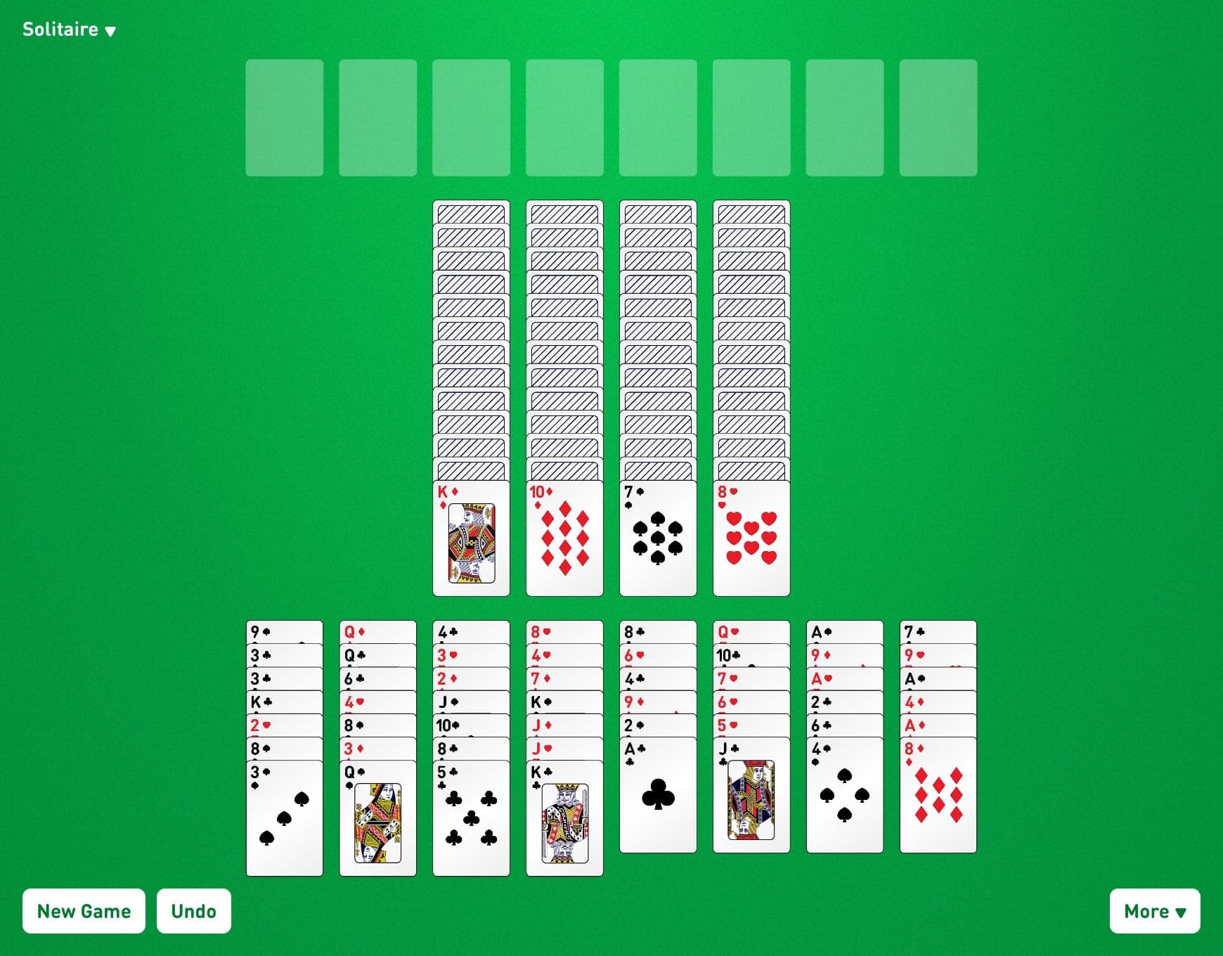 Google Solitaire - undo card dealing glitch (mobile web) 