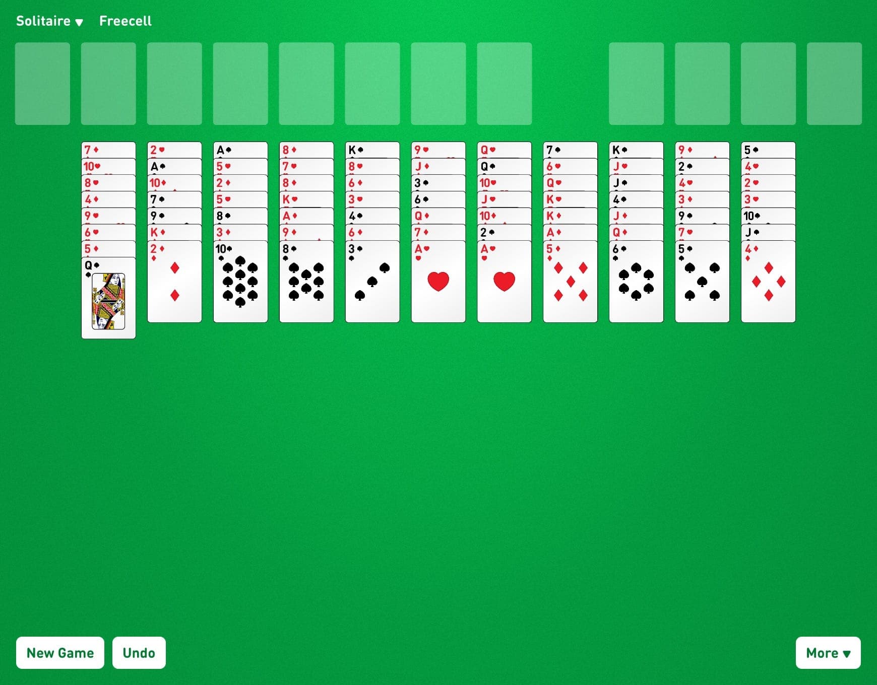 Freecell Solitaire Online - Jogo Gratuito Online