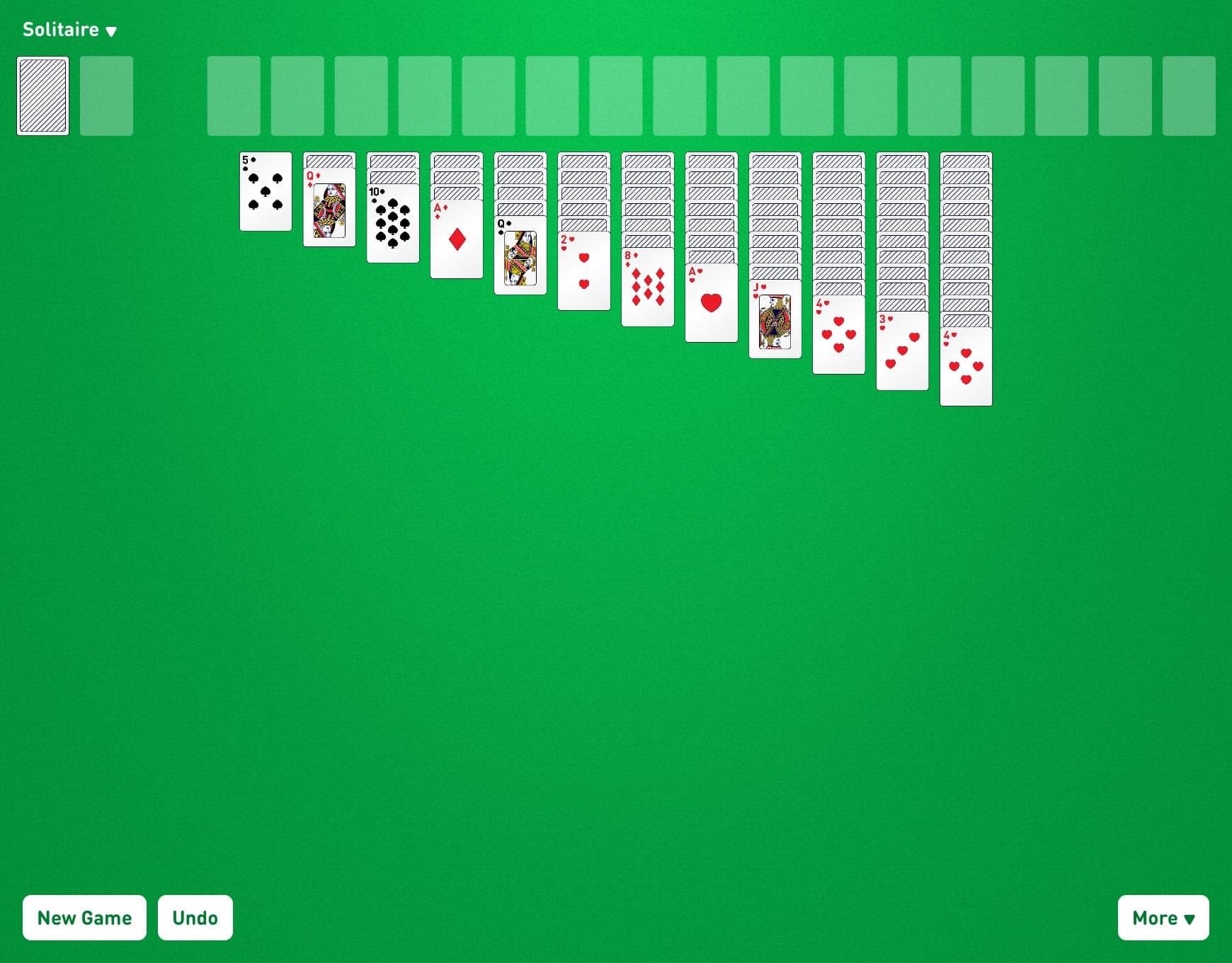 Chinese Klondike Game Layout