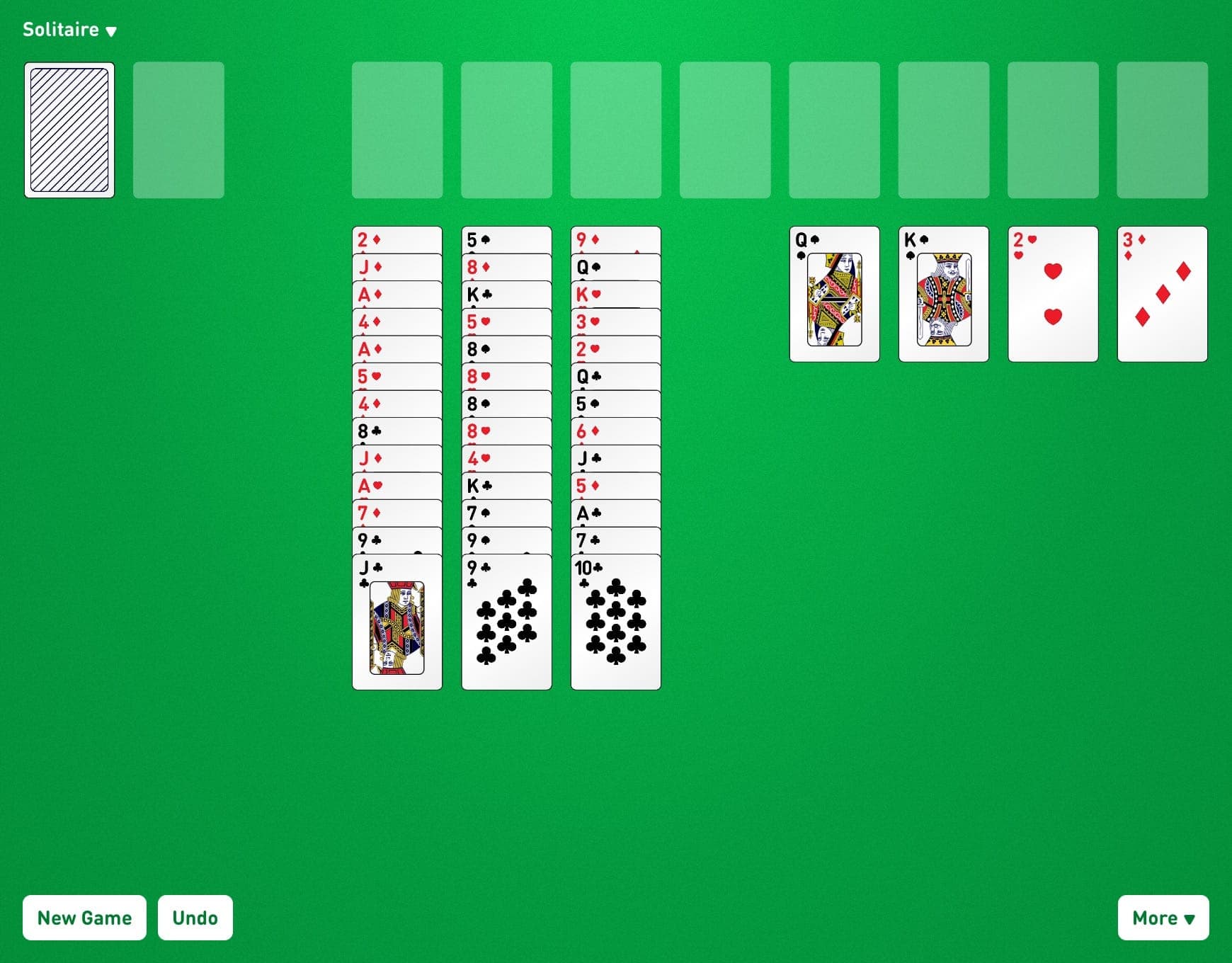 Deuces and Queens Game Layout