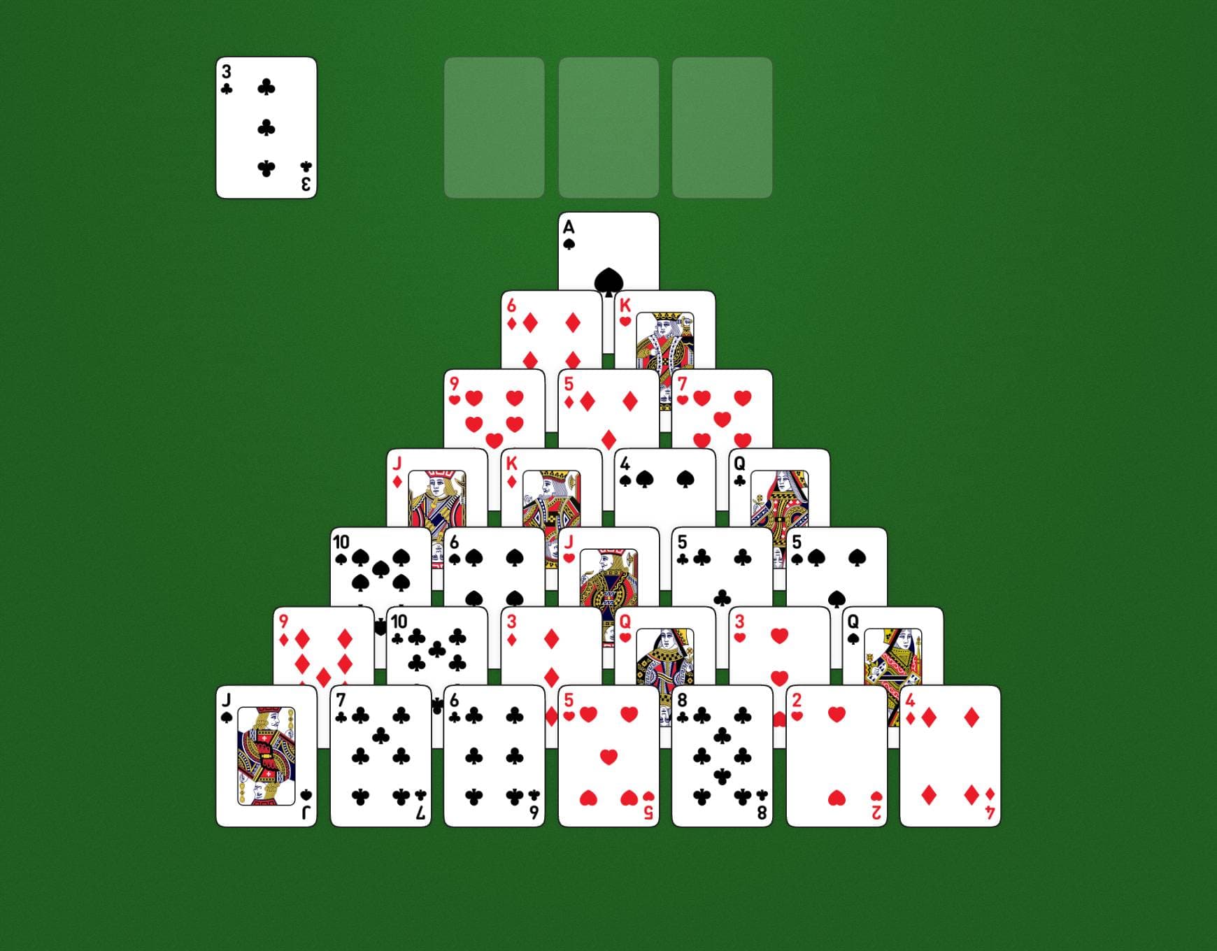 Disposición del juego Eleven Triangle
