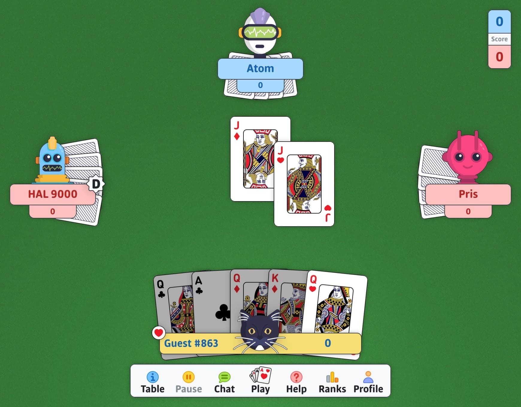 Jouer à Euchre
