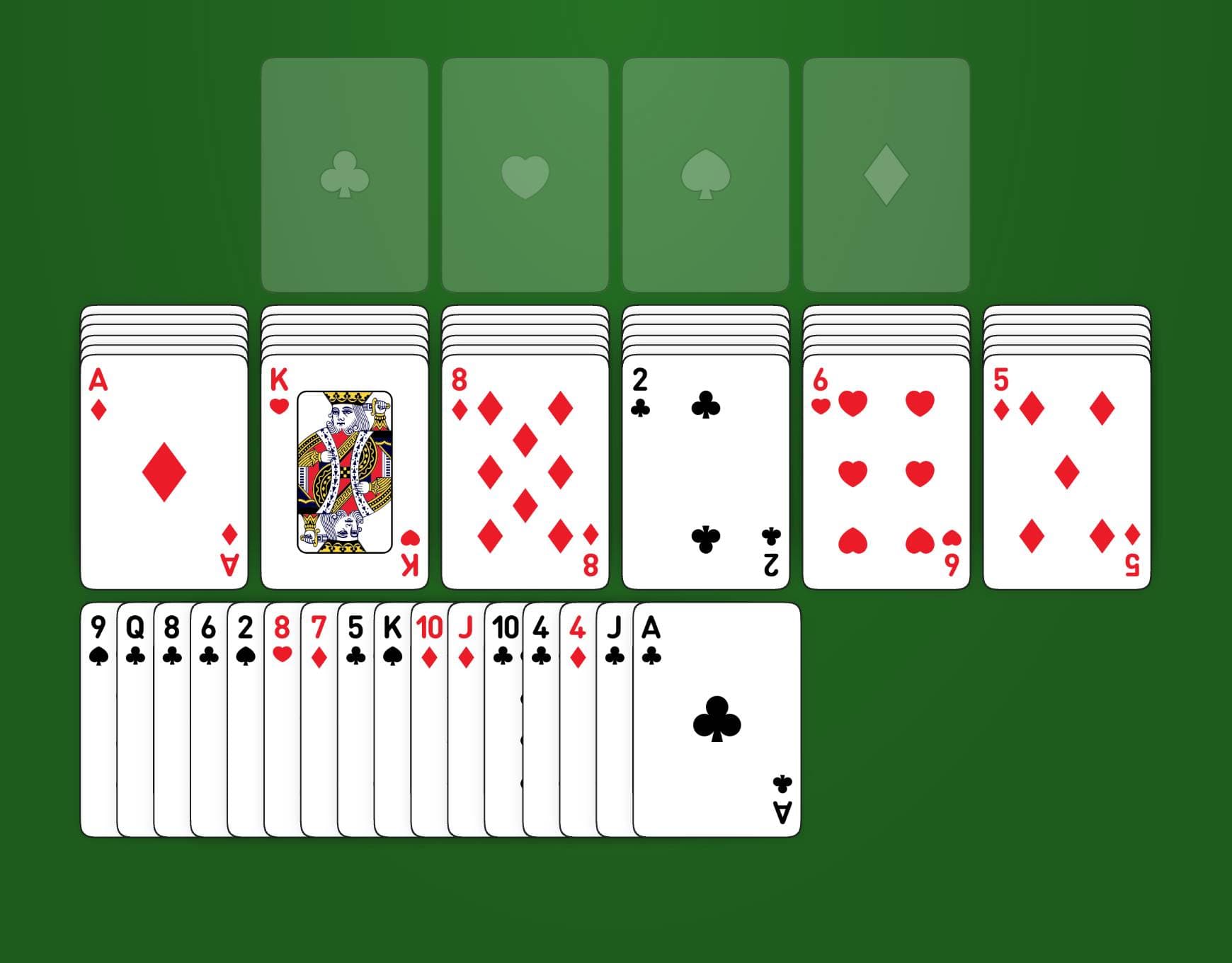Disposizione del gioco Flower Garden