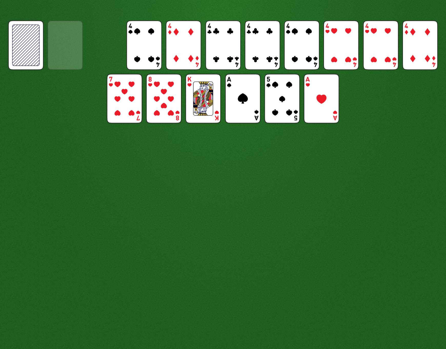 Disposizione del gioco Fours Up
