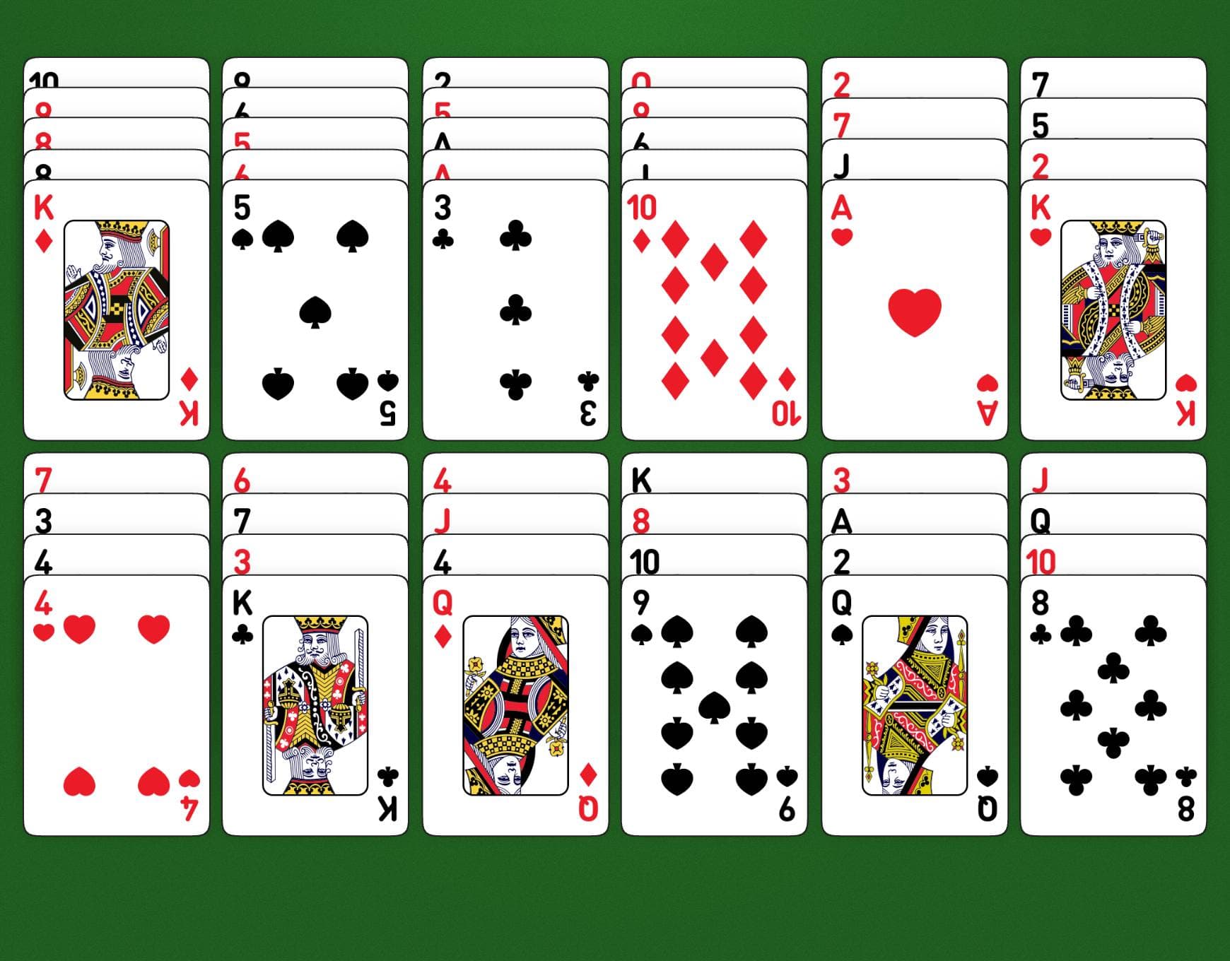Disposition du jeu Fourteen Out