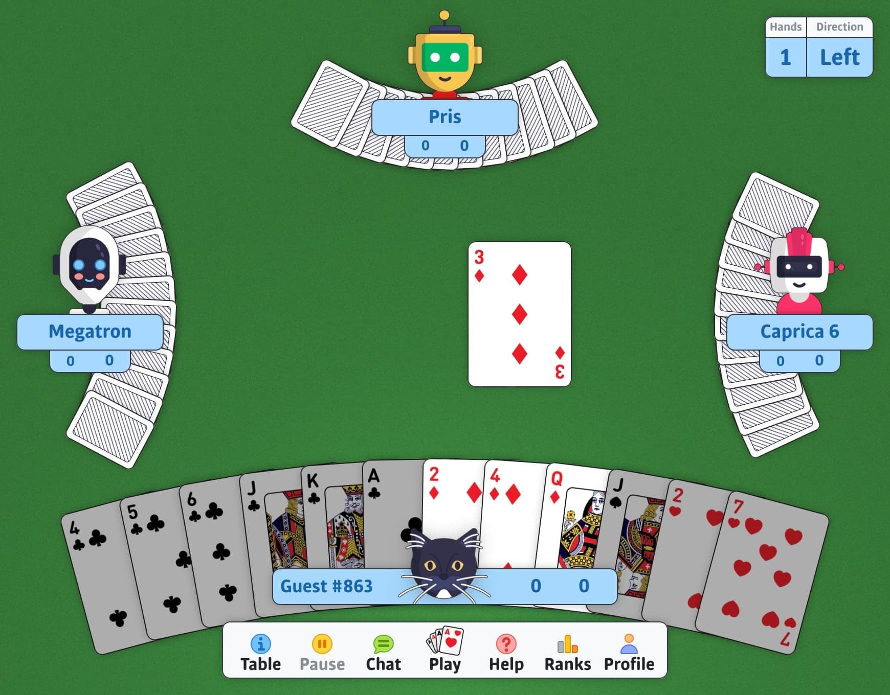Play Hearts