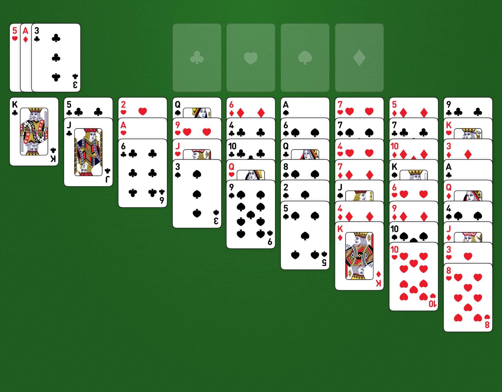 Disposición del juego King Albert