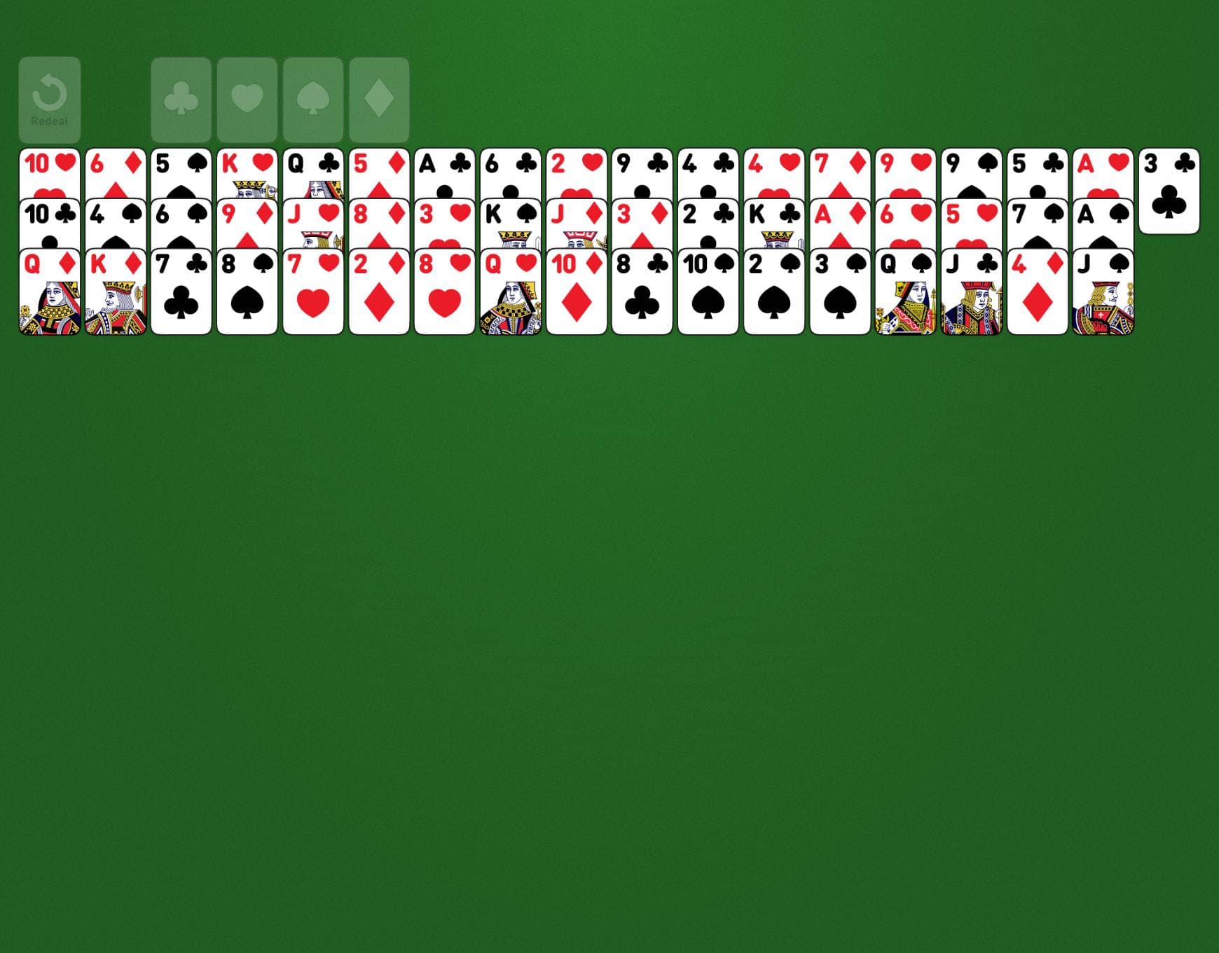 Disposition du jeu La Belle Lucie