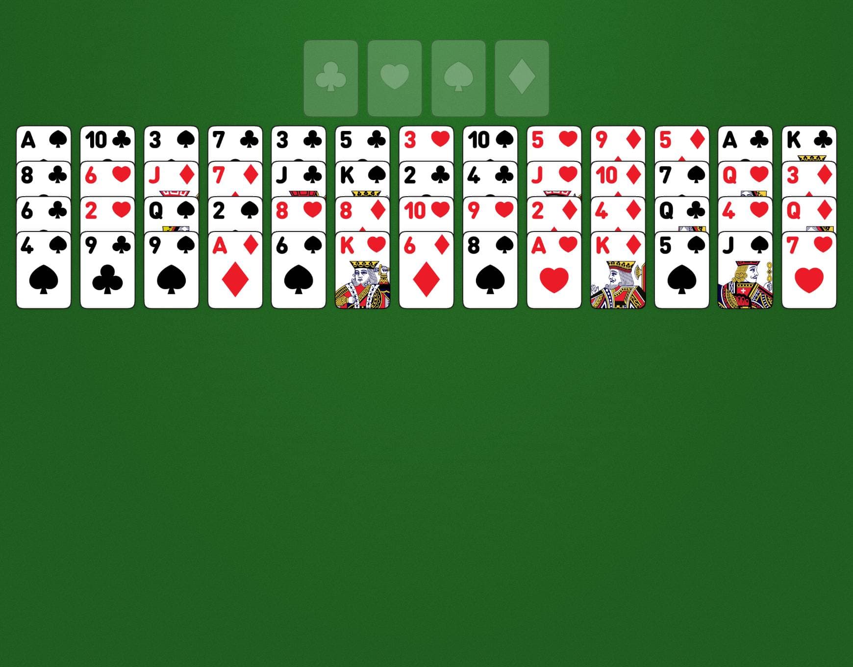 Disposition du jeu Luckier Thirteen