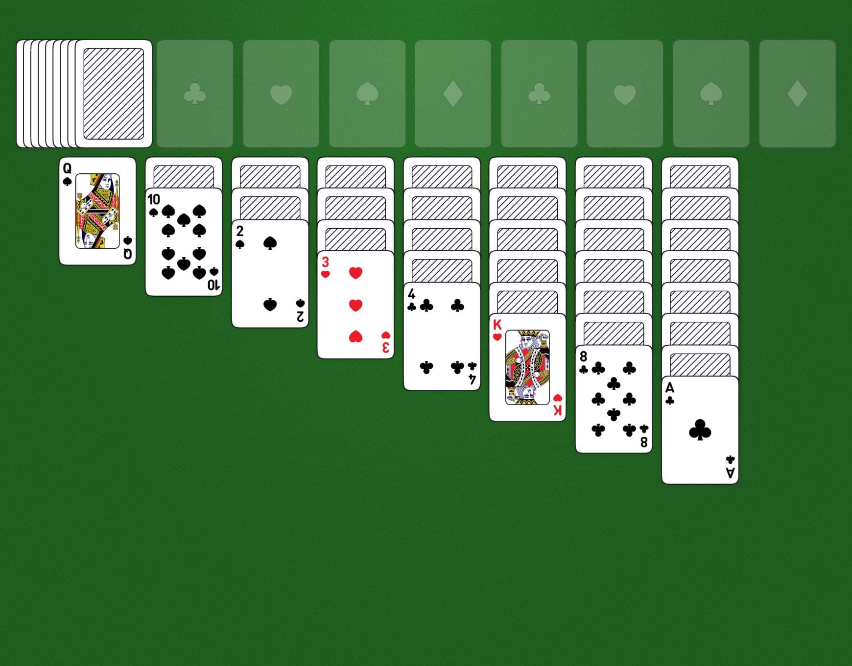 Disposition du jeu Milligan Harp