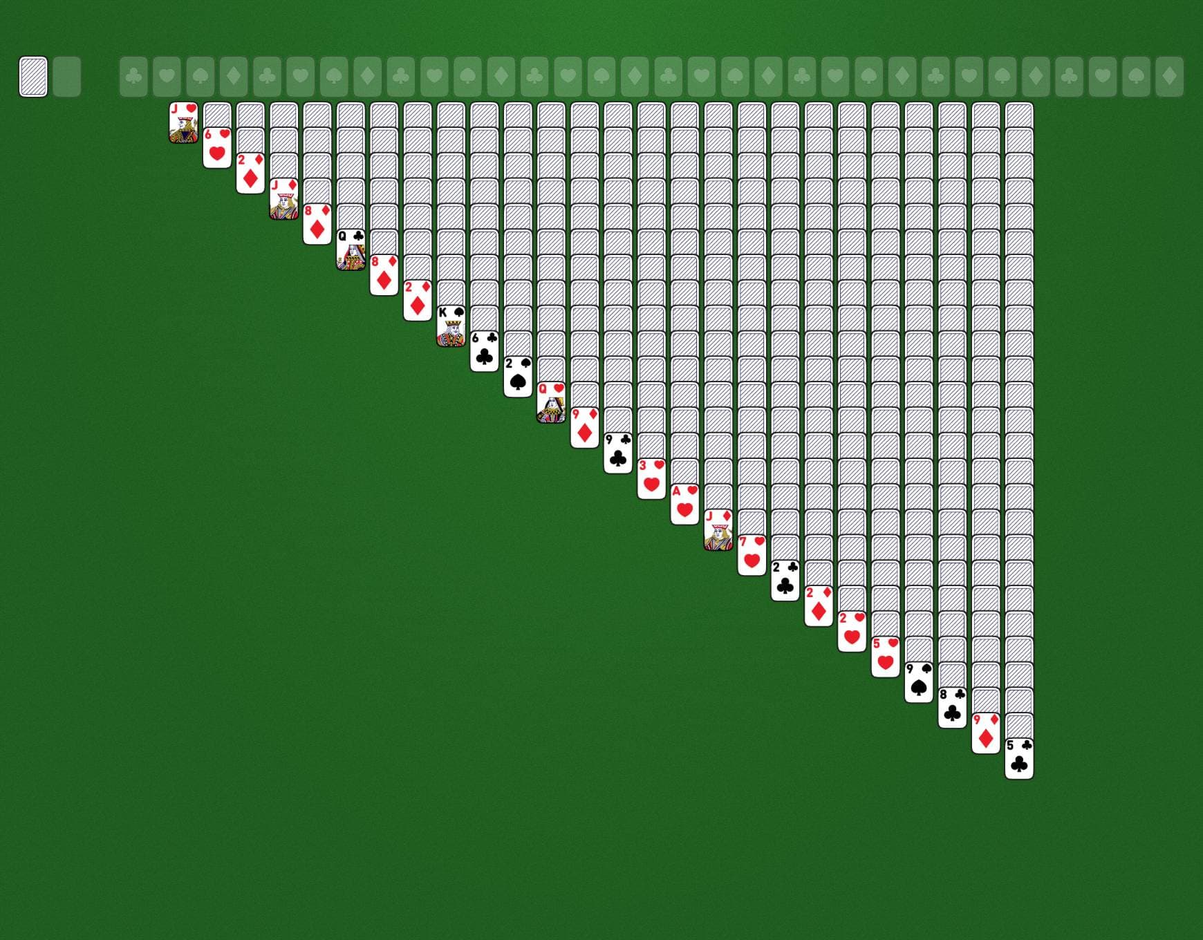 Esquema do jogo Octuple Klondike