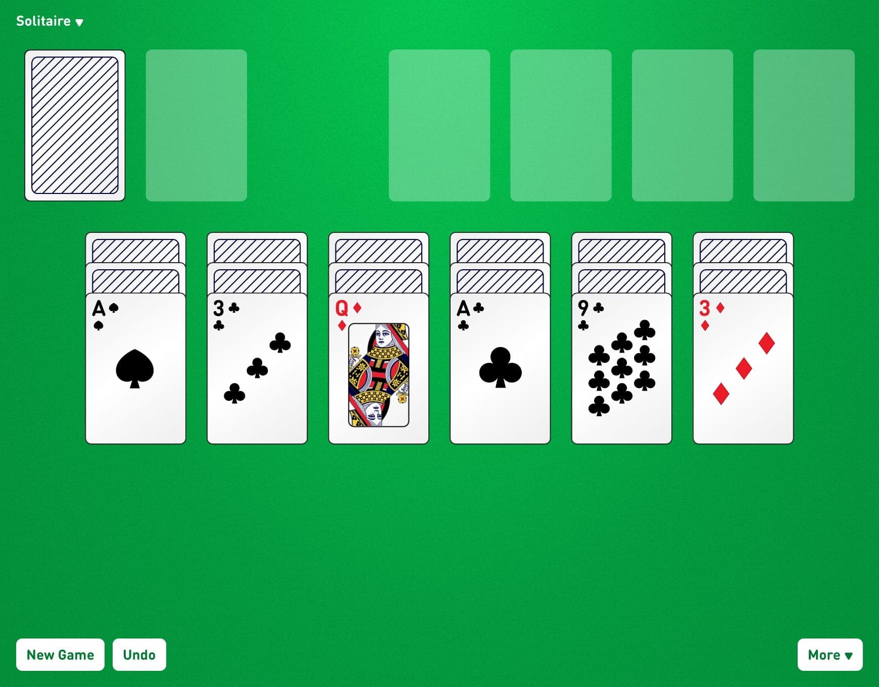 Google Solitaire - undo card dealing glitch 