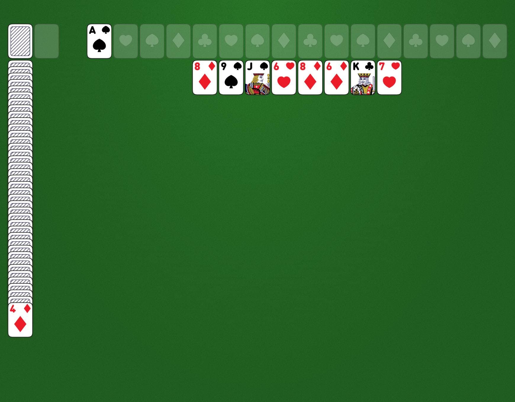 Spielaufbau von Quadruple Canfield