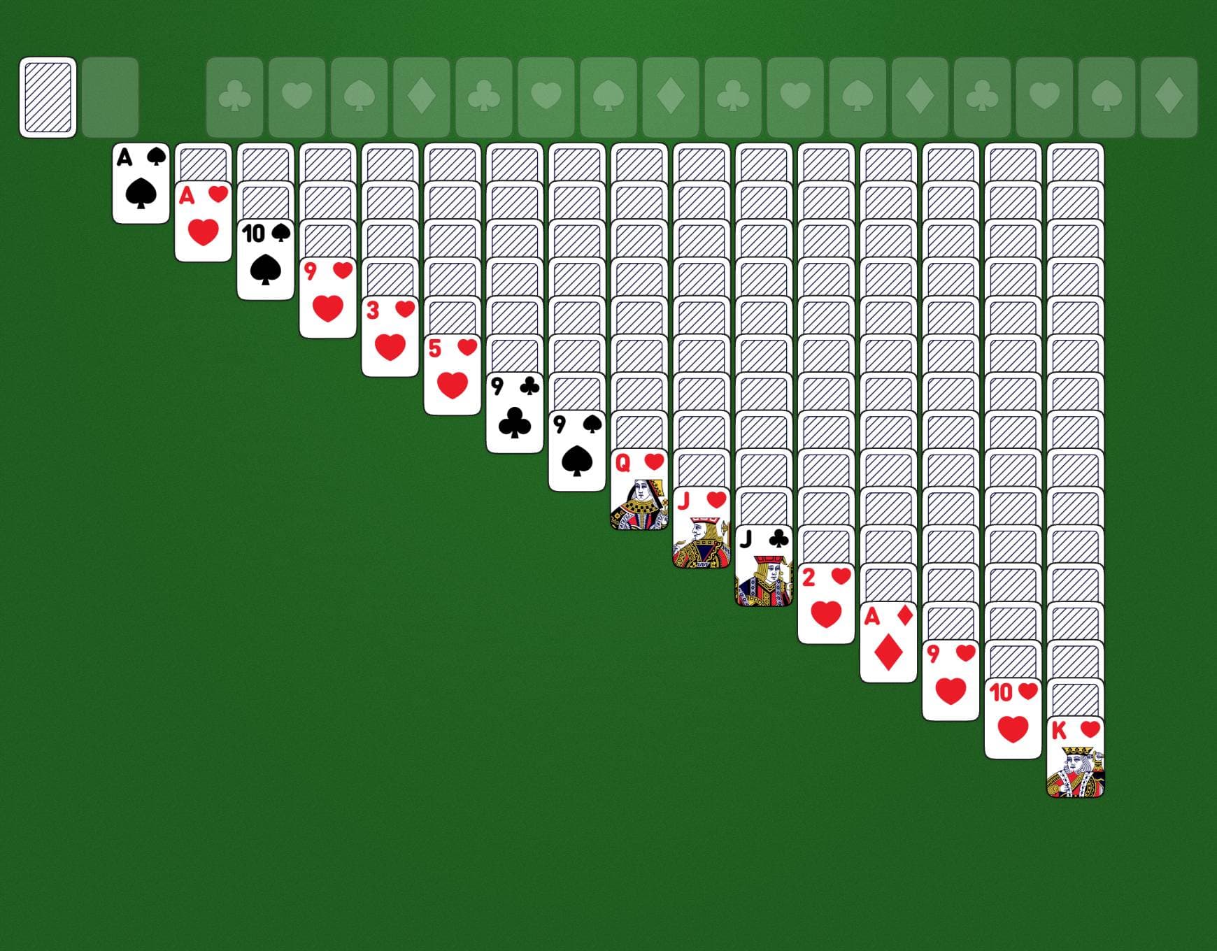 Esquema do Jogo Quadruple Klondike