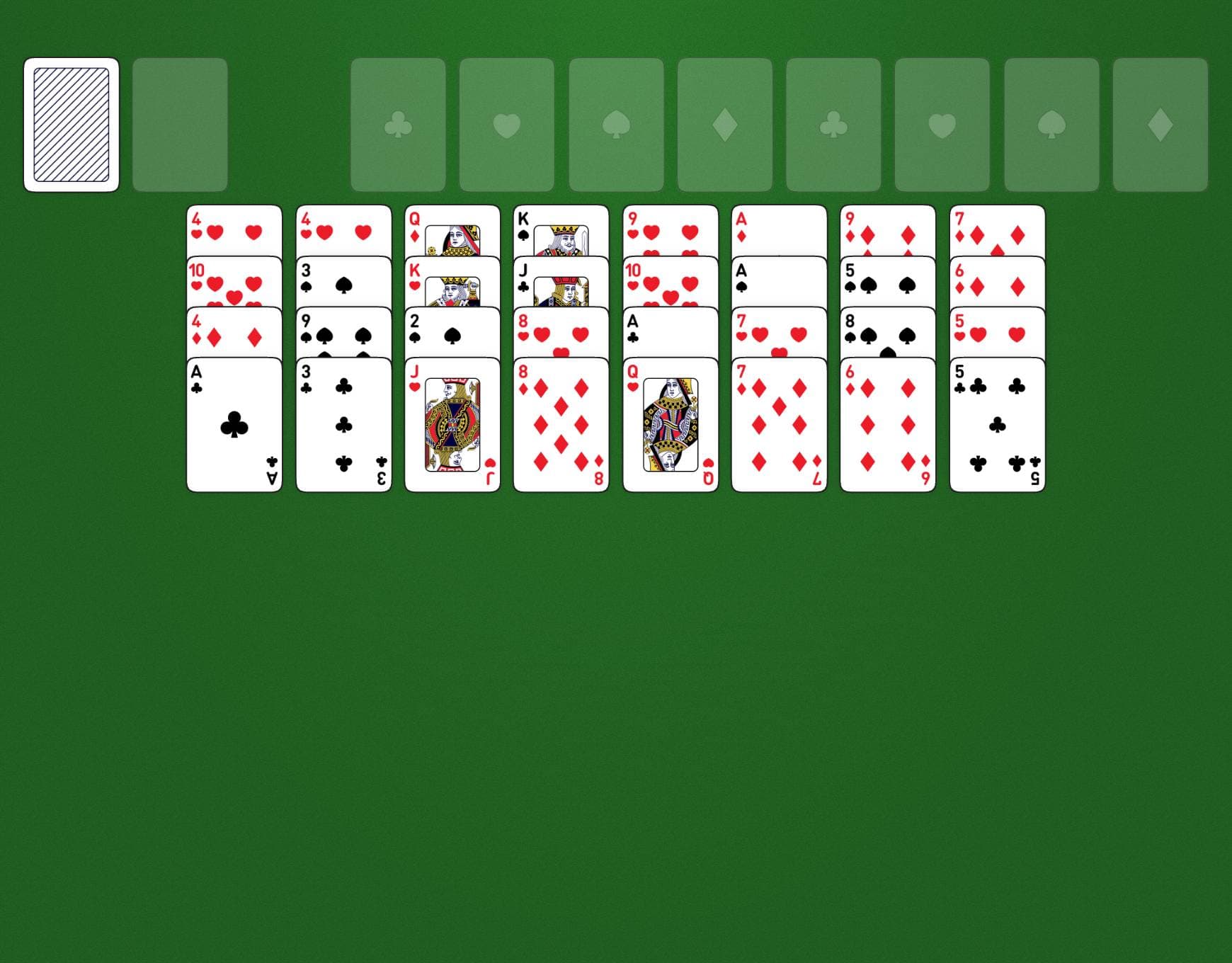 Disposizione di gioco di Rows of Four