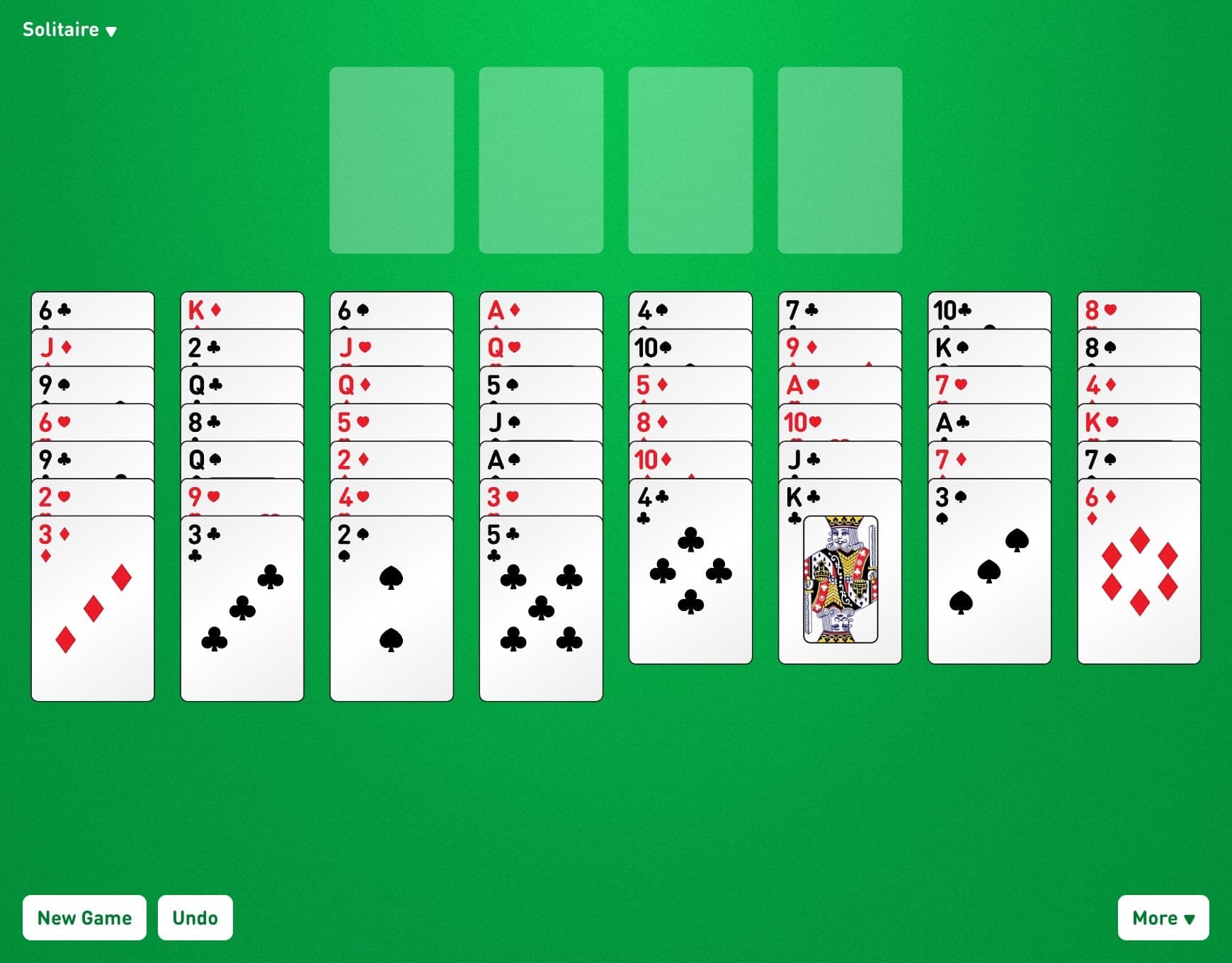 Jogue Solitaire Klondike online de graça em