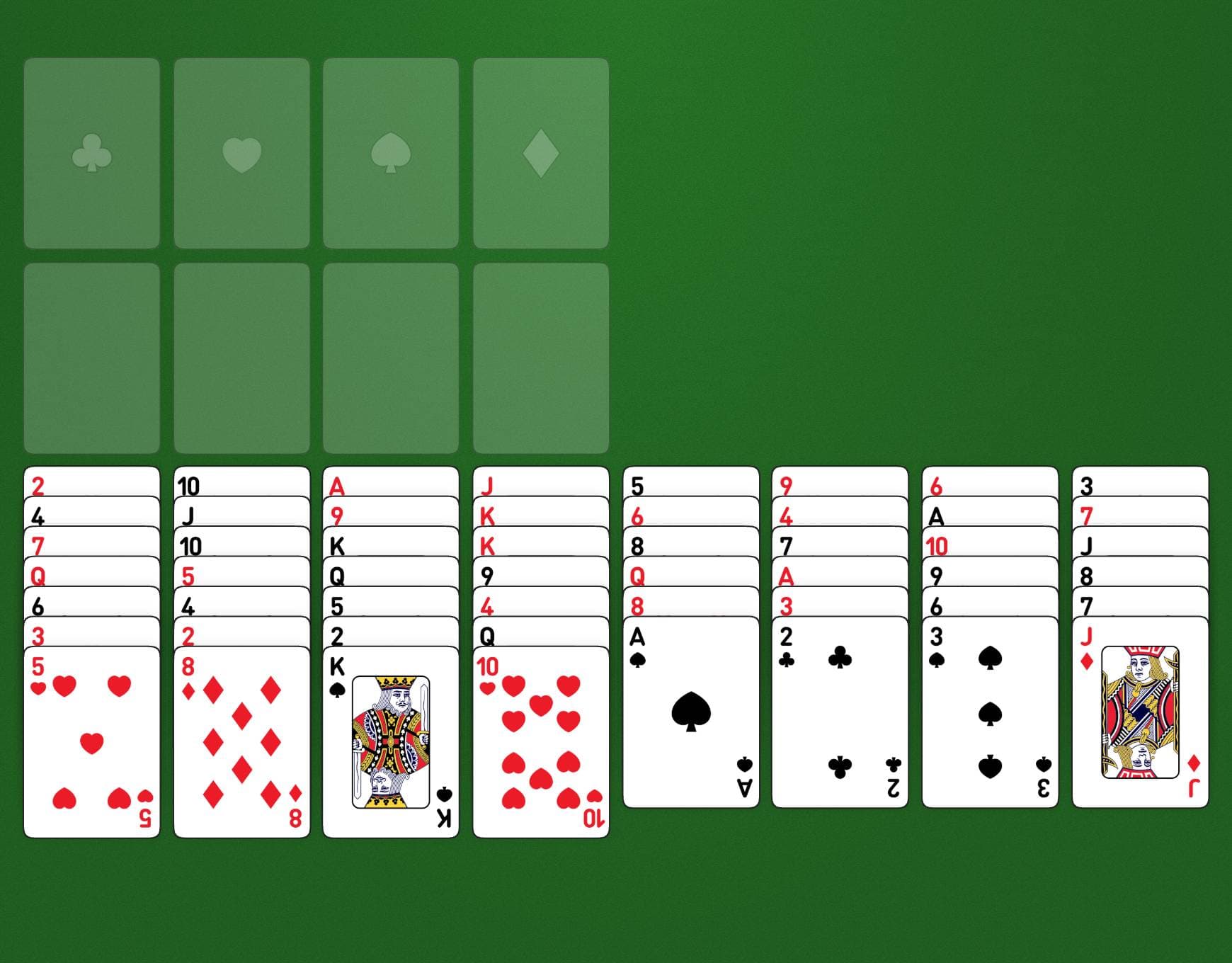 Disposition du jeu Selective FreeCell