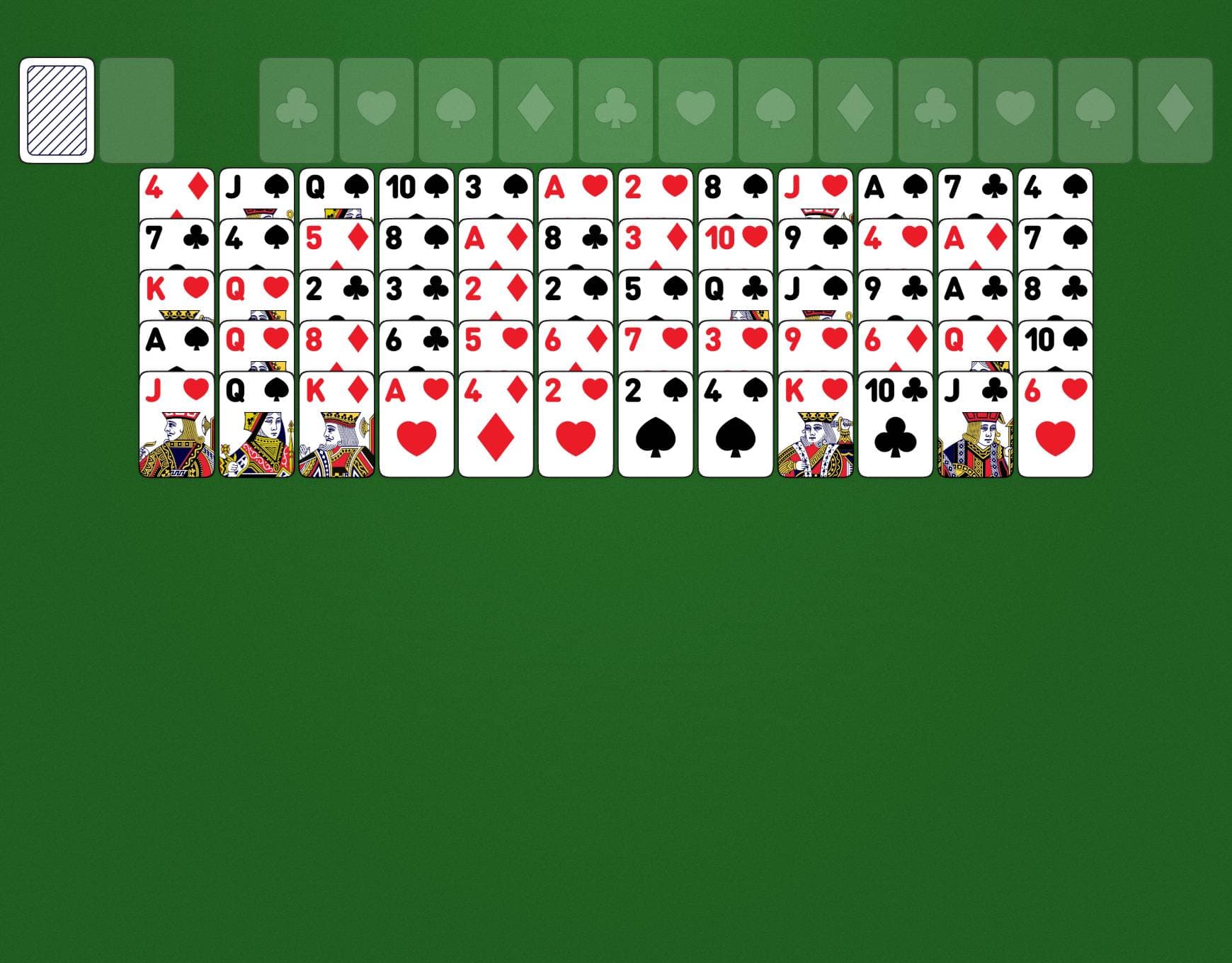Sixty Thieves Game Layout
