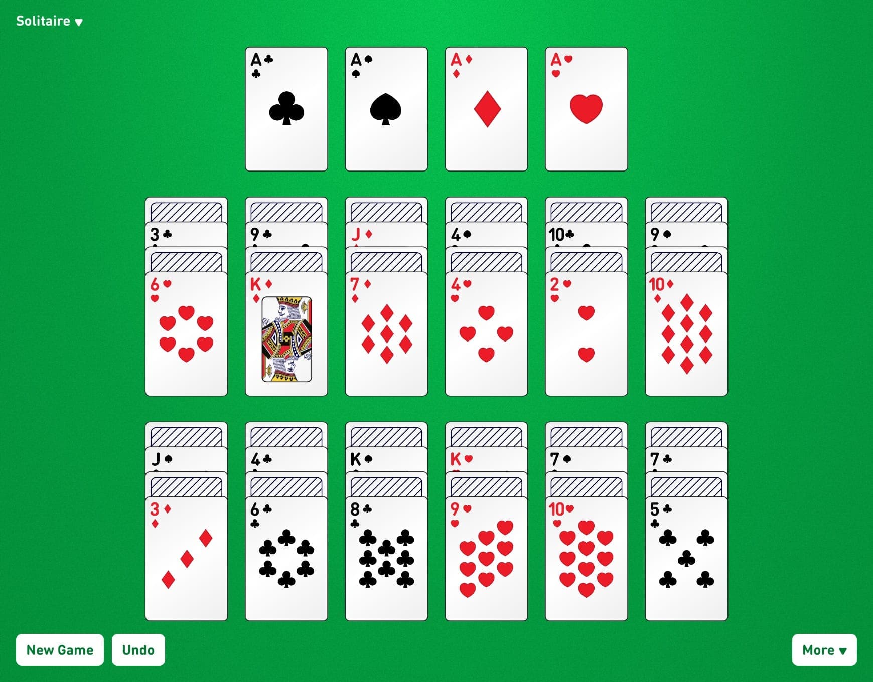 Jogue Solitaire Klondike online de graça em