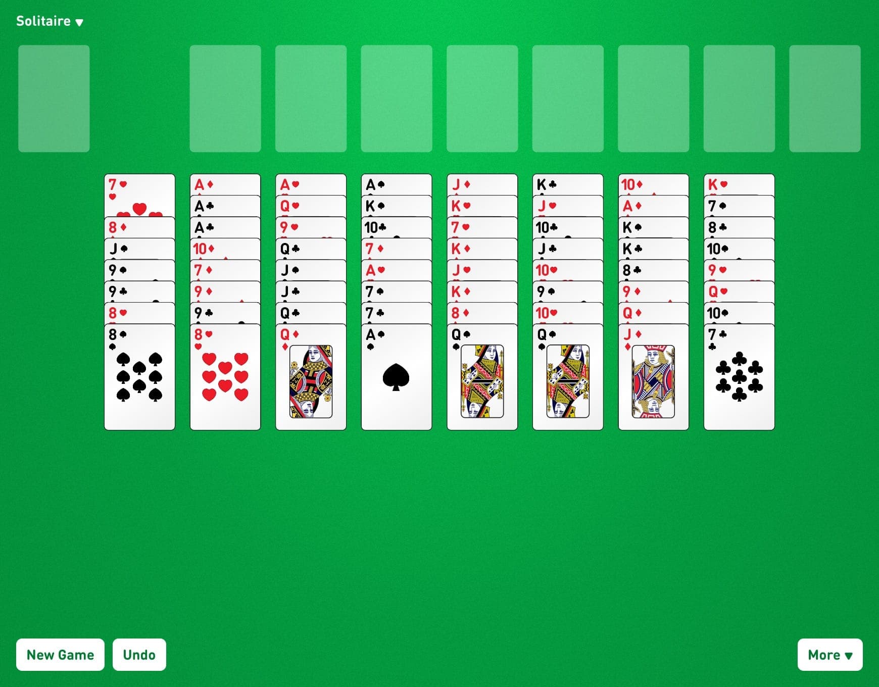 Spider solitaire online - Jeu en ligne gratuit sur