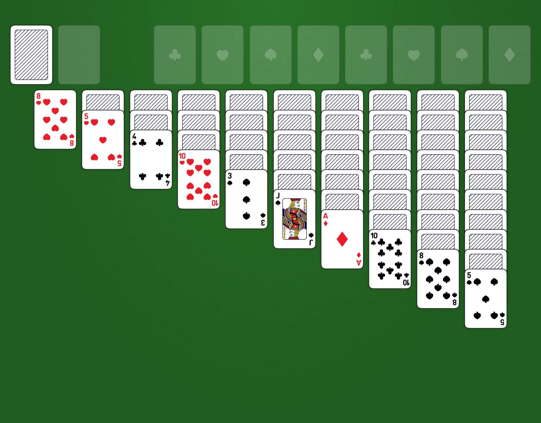 Disposition du jeu Suit Triangle
