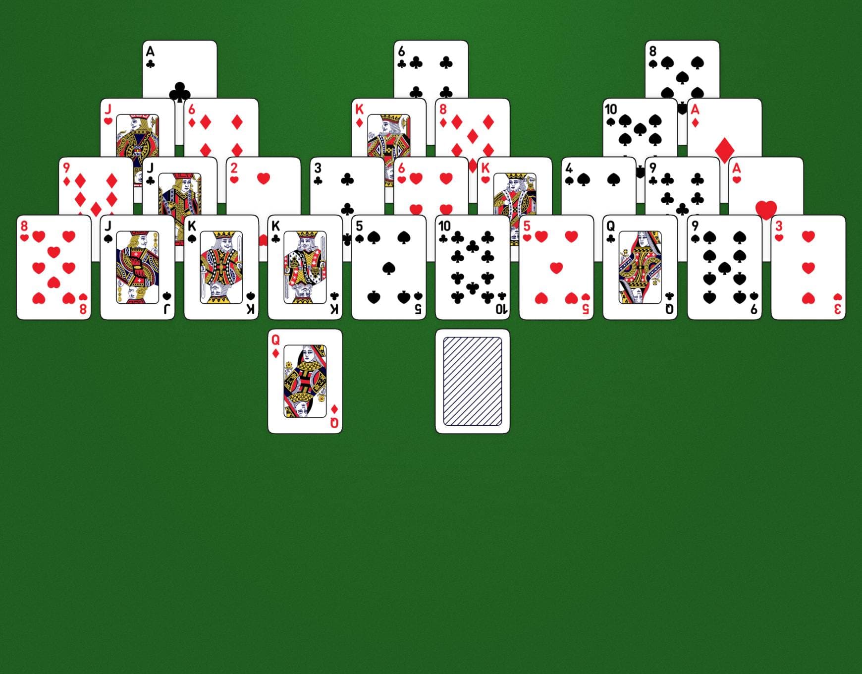 Spielaufbau von TriPeaks