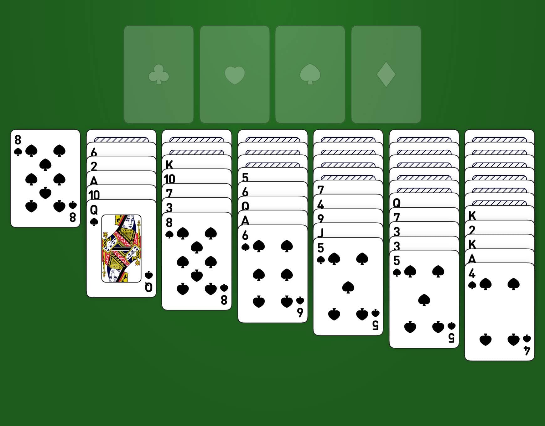 Disposition du jeu Yukon One Suit