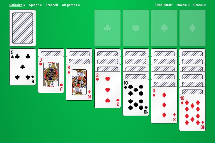 Bad solitaire deal