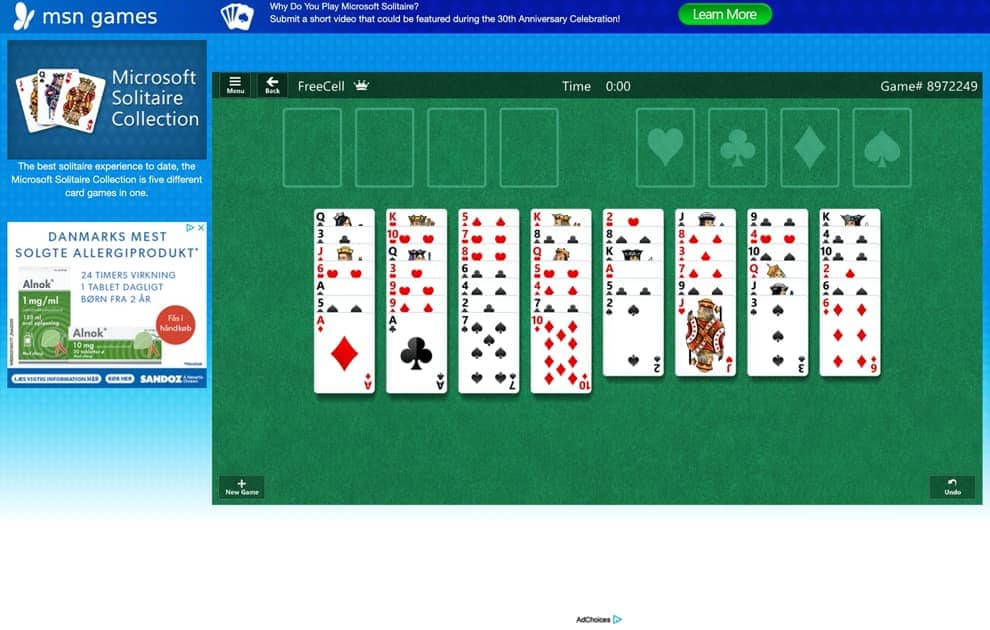 MSN Games - Microsoft FreeCell Solitaire is now on MSN