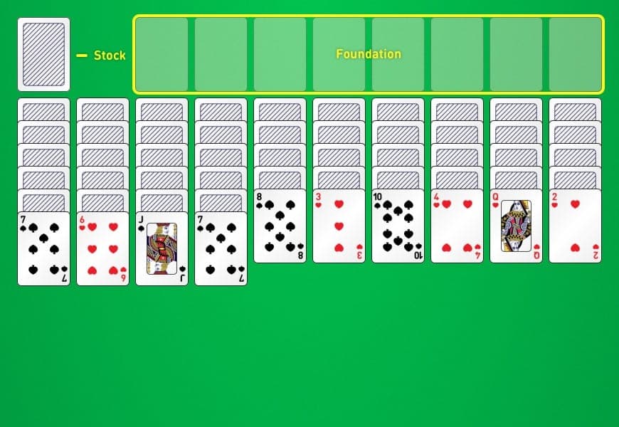 Illustrazione su come giocare gratis a solitario spider